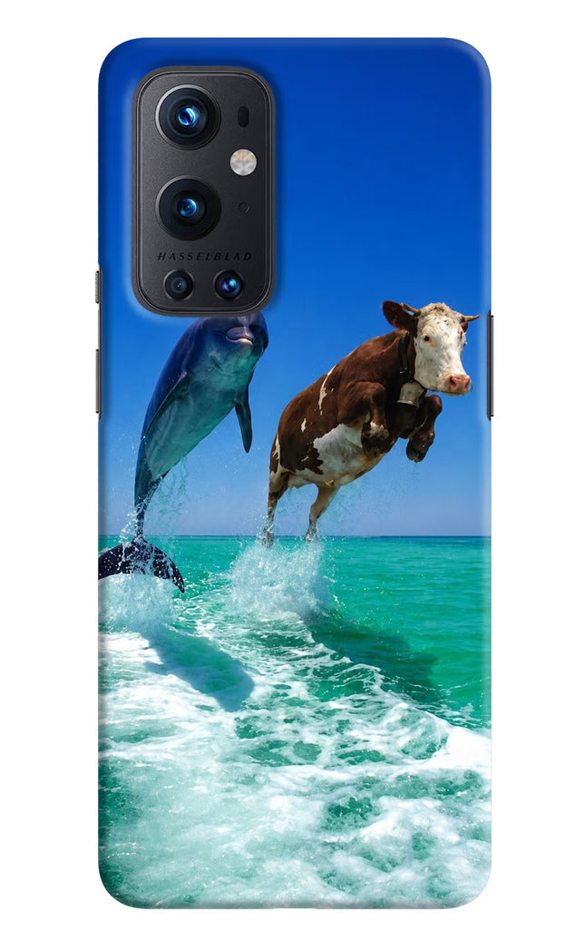 Dolphin vs Cow Oneplus 9 Pro Hard Case Back Cover by Casekaro