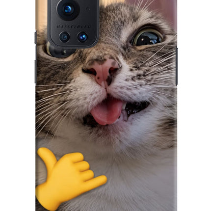 Silly Cat Call Oneplus 9 Pro Hard Case Back Cover by Casekaro