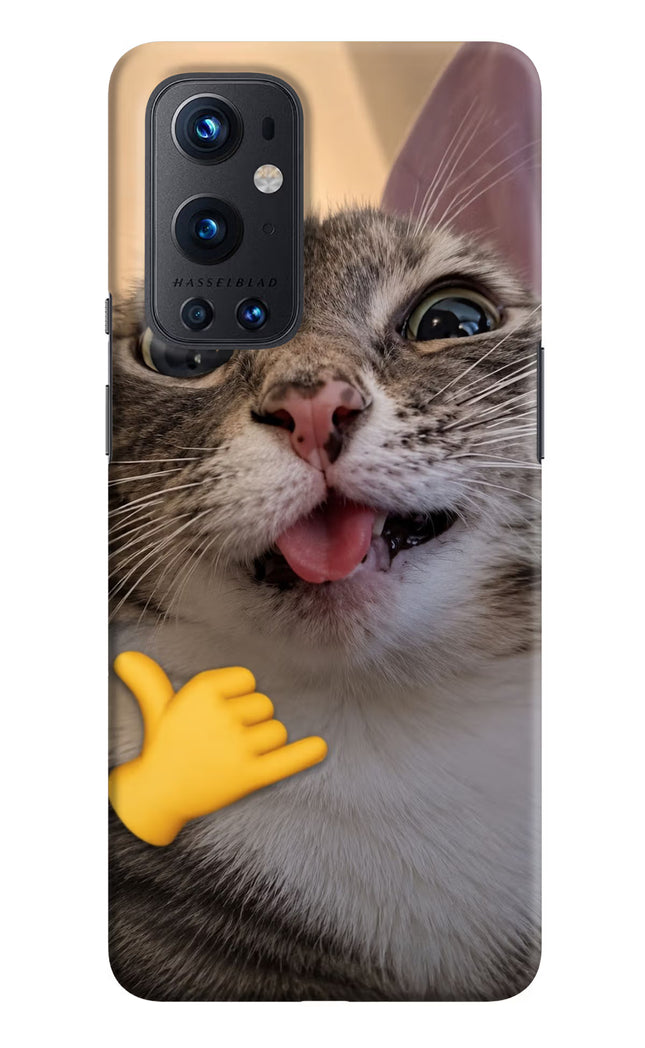 Silly Cat Call Oneplus 9 Pro Hard Case Back Cover by Casekaro