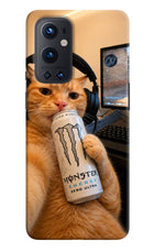 Gamer Cat Energy Oneplus 9 Pro Hard Case Back Cover by Casekaro