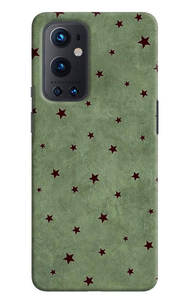 Green Stars Oneplus 9 Pro Hard Case Back Cover by Casekaro