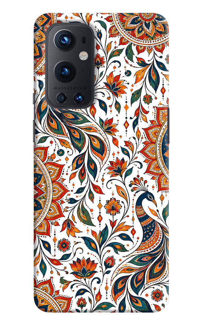 White Mayura Oneplus 9 Pro Hard Case Back Cover by Casekaro