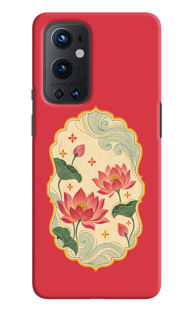 Pink Lotus Oneplus 9 Pro Hard Case Back Cover by Casekaro