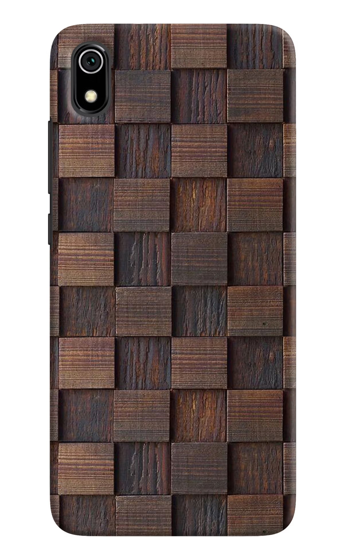 Wooden Cube Design Redmi 7A Hard Case Back Cover by Casekaro
