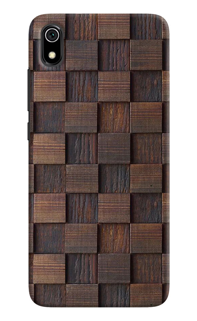 Wooden Cube Design Redmi 7A Hard Case Back Cover by Casekaro