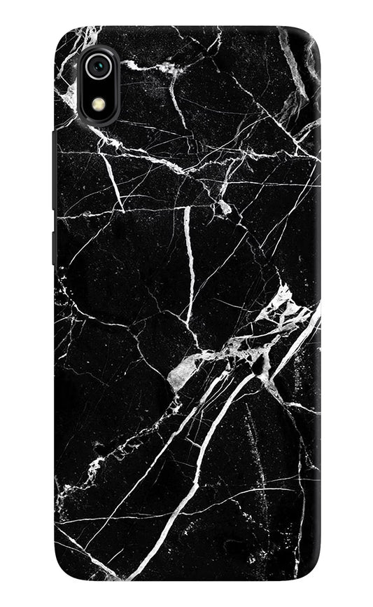 Black Marble Pattern Redmi 7A Hard Case Back Cover by Casekaro