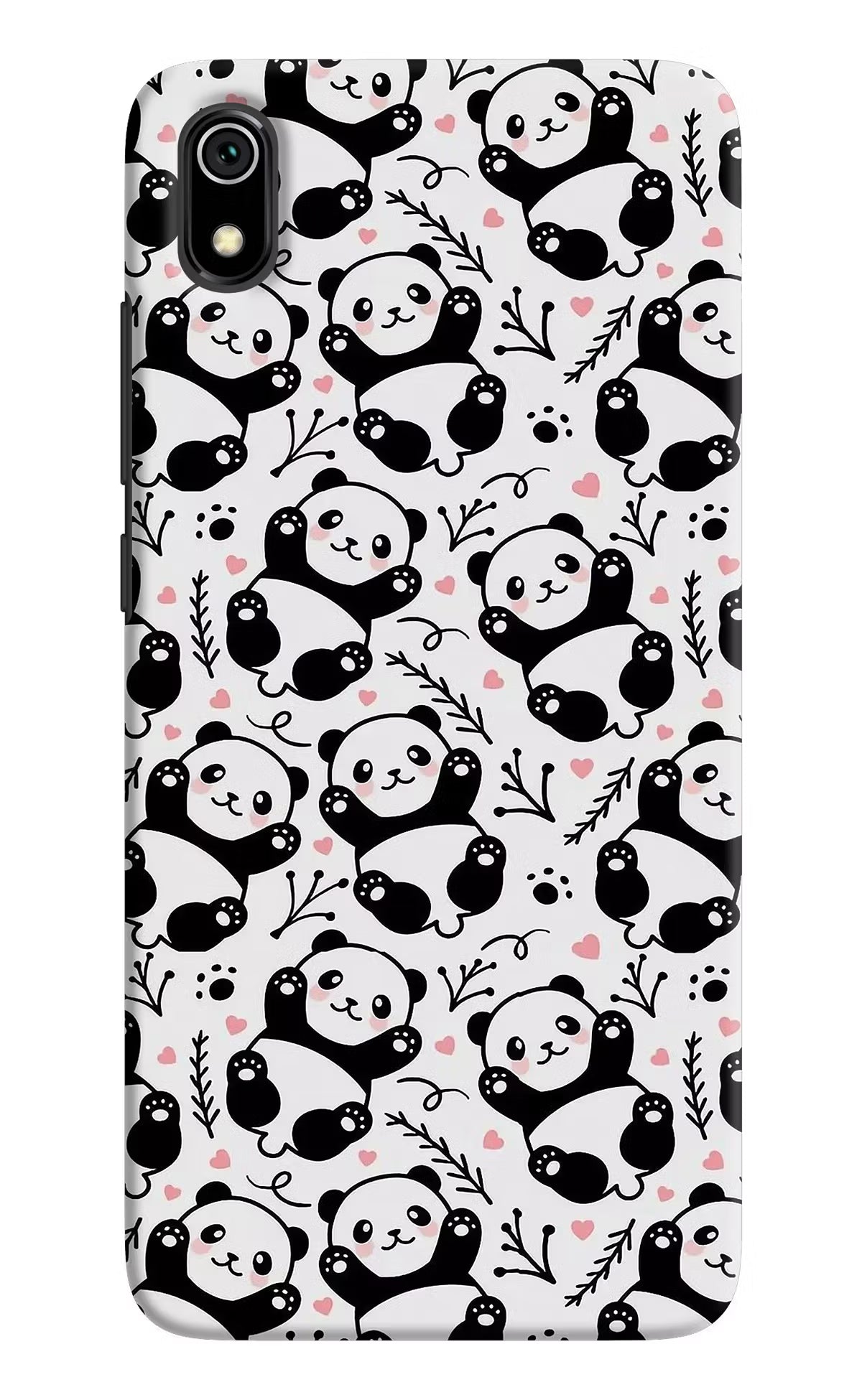 Cute Panda Redmi 7A Hard Case Back Cover by Casekaro