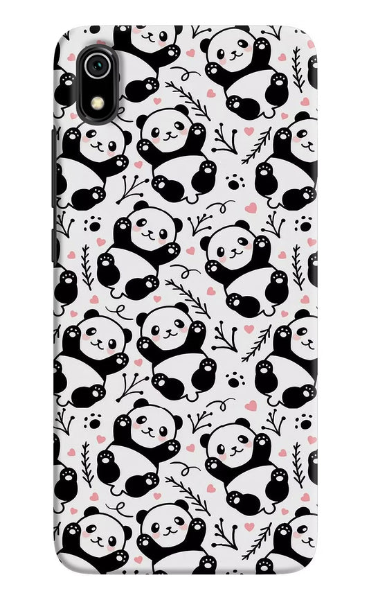 Cute Panda Redmi 7A Hard Case Back Cover by Casekaro