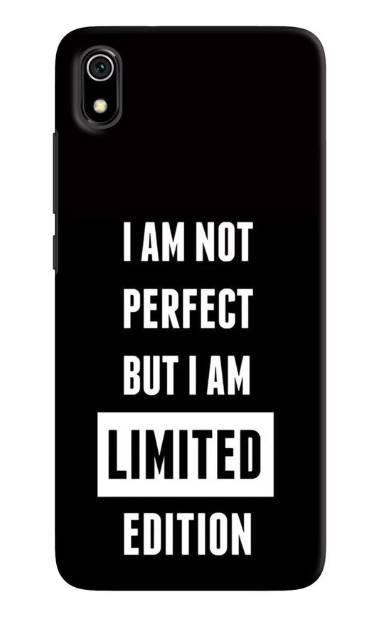 I Am Not Perfect But I Am Limited Edition Redmi 7A Hard Case Back Cover by Casekaro