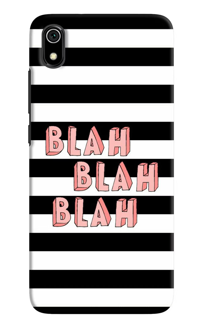 Blah Blah Blah Redmi 7A Hard Case Back Cover by Casekaro