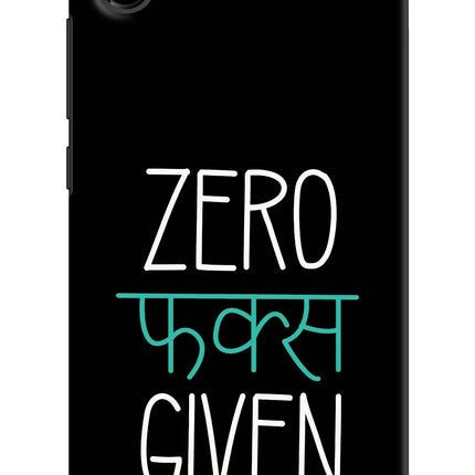 Zero Fucks Given Redmi 7A Hard Case Back Cover by Casekaro