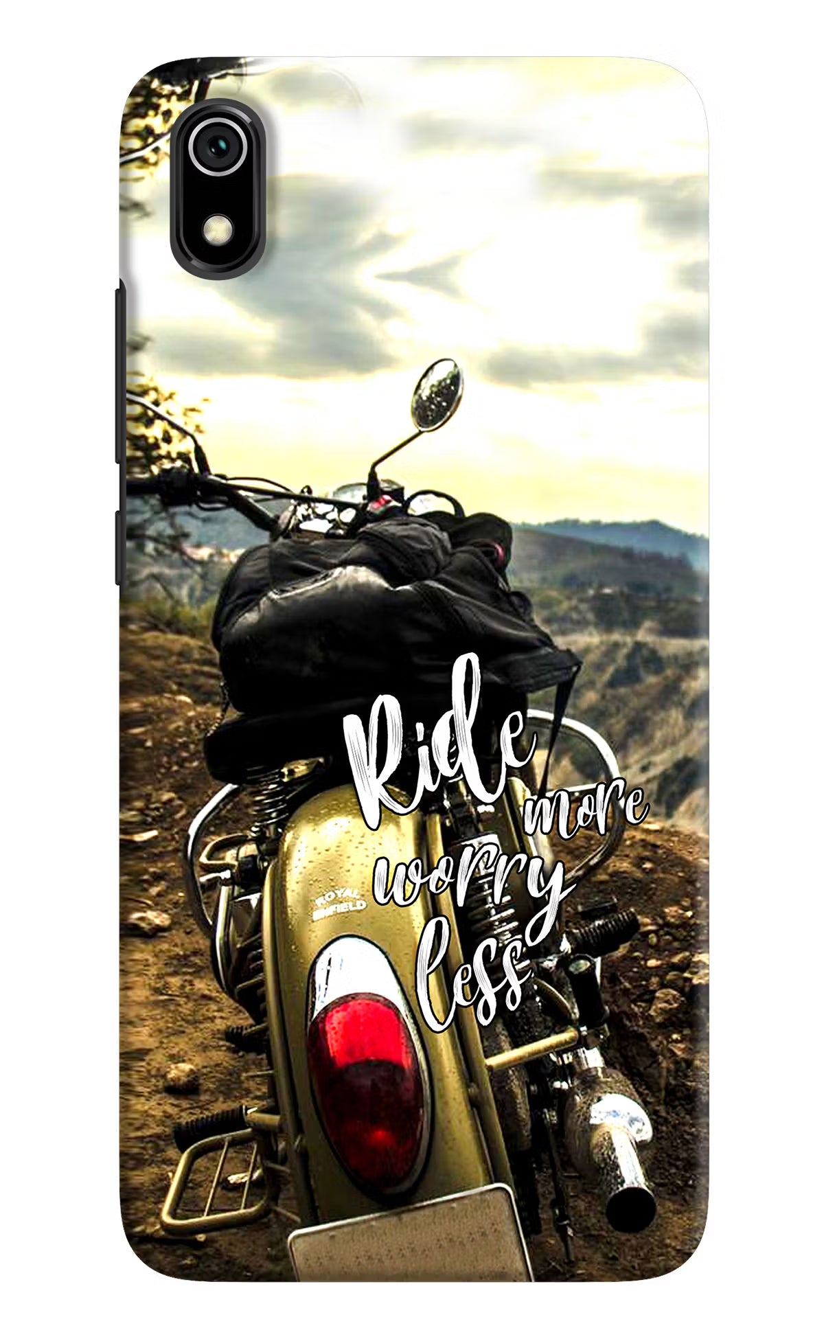 Ride More Worry Less Redmi 7A Hard Case Back Cover by Casekaro