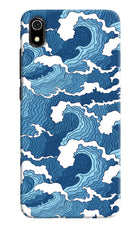 Blue Waves Redmi 7A Hard Case Back Cover by Casekaro