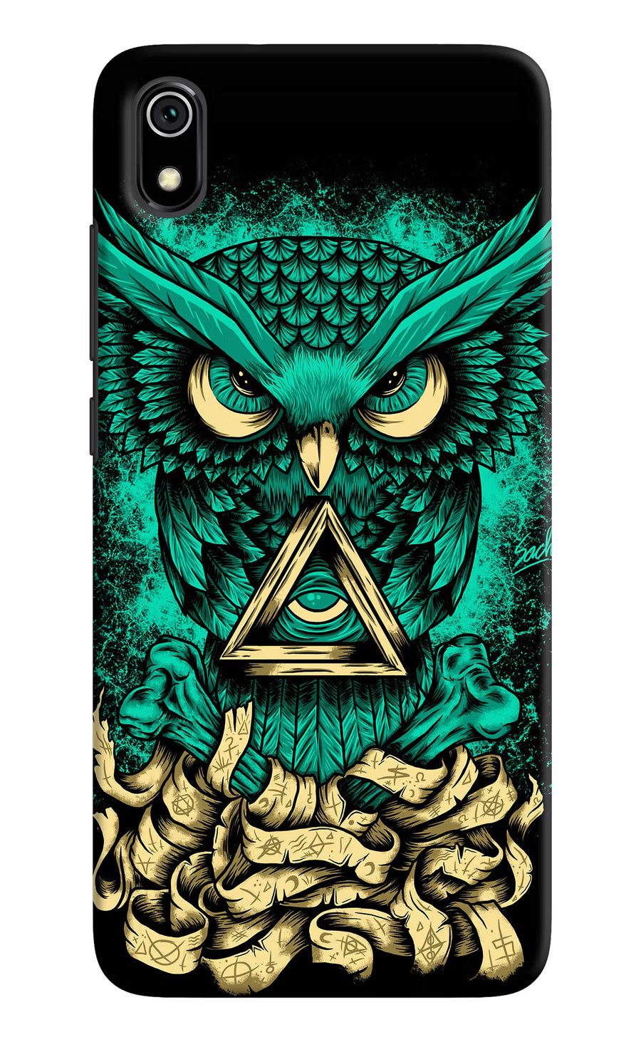 Green Owl Redmi 7A Back Cover, Hard case