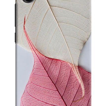 White Pink Leaf Redmi 7A Hard Case Back Cover by Casekaro