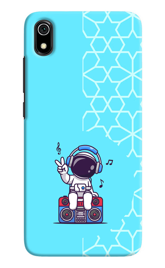 Cute Astronaut Chilling Redmi 7A Hard Case Back Cover by Casekaro
