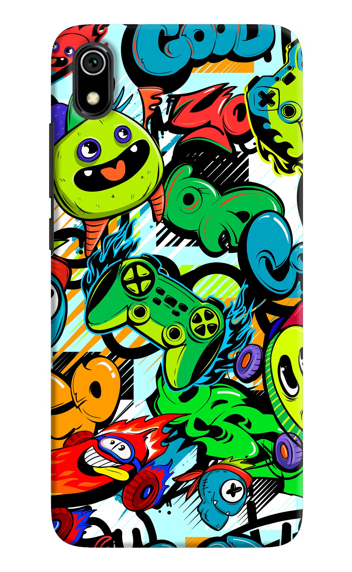 Game Doodle Redmi 7A Hard Case Back Cover by Casekaro