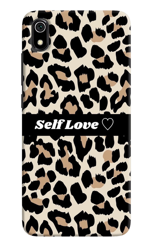 Leopard Print Self Love Redmi 7A Hard Case Back Cover by Casekaro