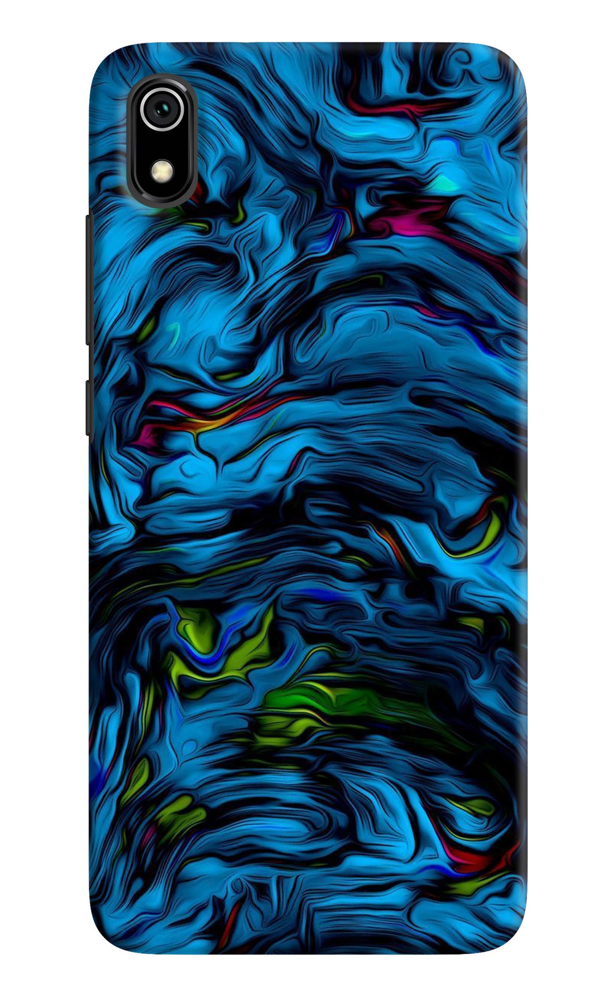 Dark Blue Abstract Redmi 7A Back Cover