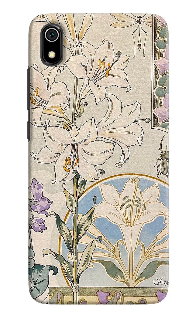 White Lily Redmi 7A Hard Case Back Cover by Casekaro