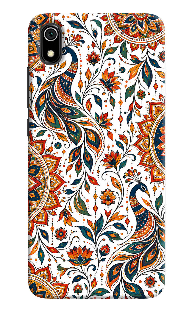 White Mayura Redmi 7A Hard Case Back Cover by Casekaro