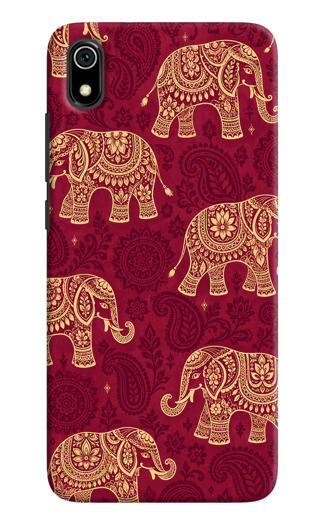 Maroon Elephant Redmi 7A Hard Case Back Cover by Casekaro