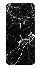 Black Marble Pattern Vivo Y91i/Y1s Hard Case Back Cover by Casekaro