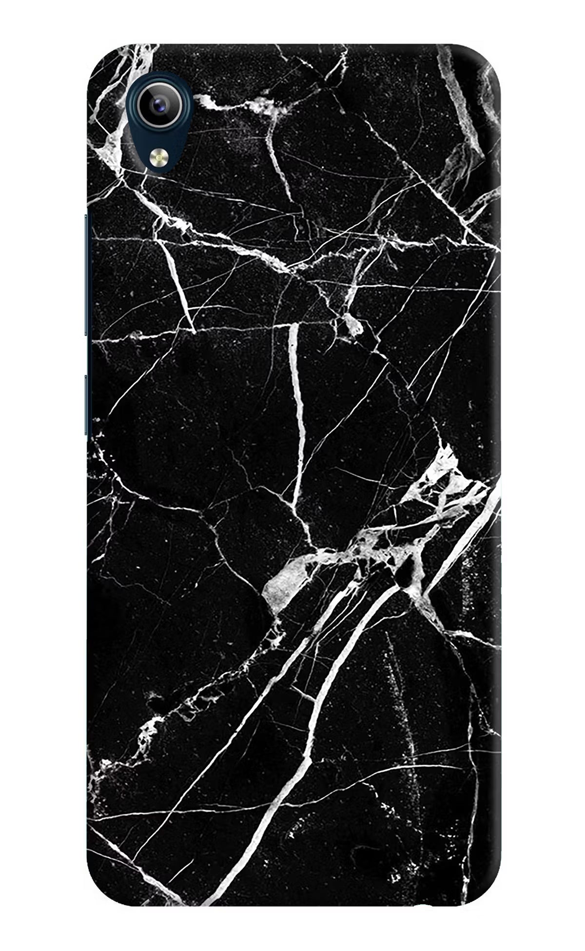 Black Marble Pattern Vivo Y91i/Y1s Hard Case Back Cover by Casekaro