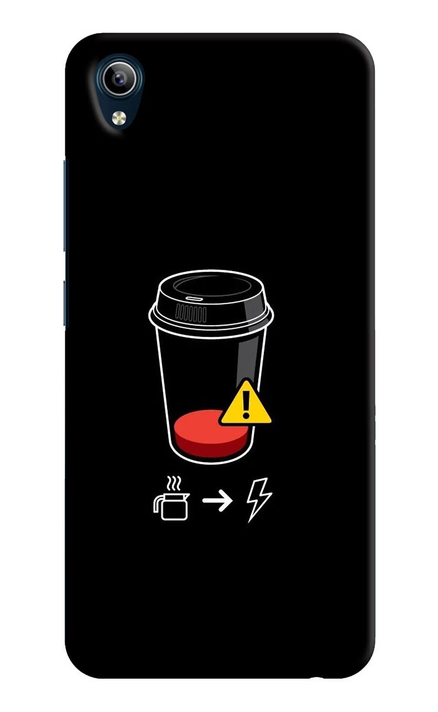 Coffee Vivo Y91i/Y1s Back Cover, Hard case