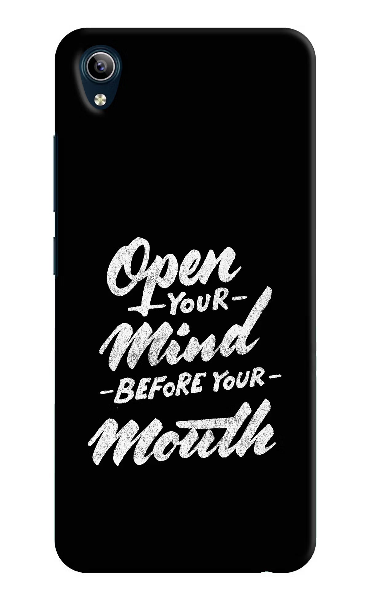 Open Your Mind Before Your Mouth Vivo Y91i/Y1s Hard Case Back Cover by Casekaro