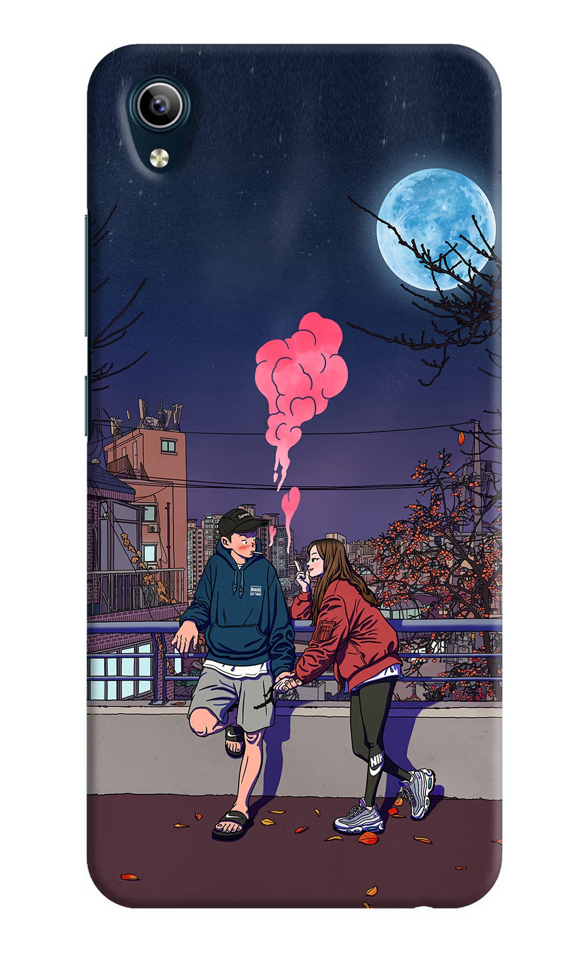 Chilling Couple Vivo Y91i/Y1s Hard Case Back Cover by Casekaro