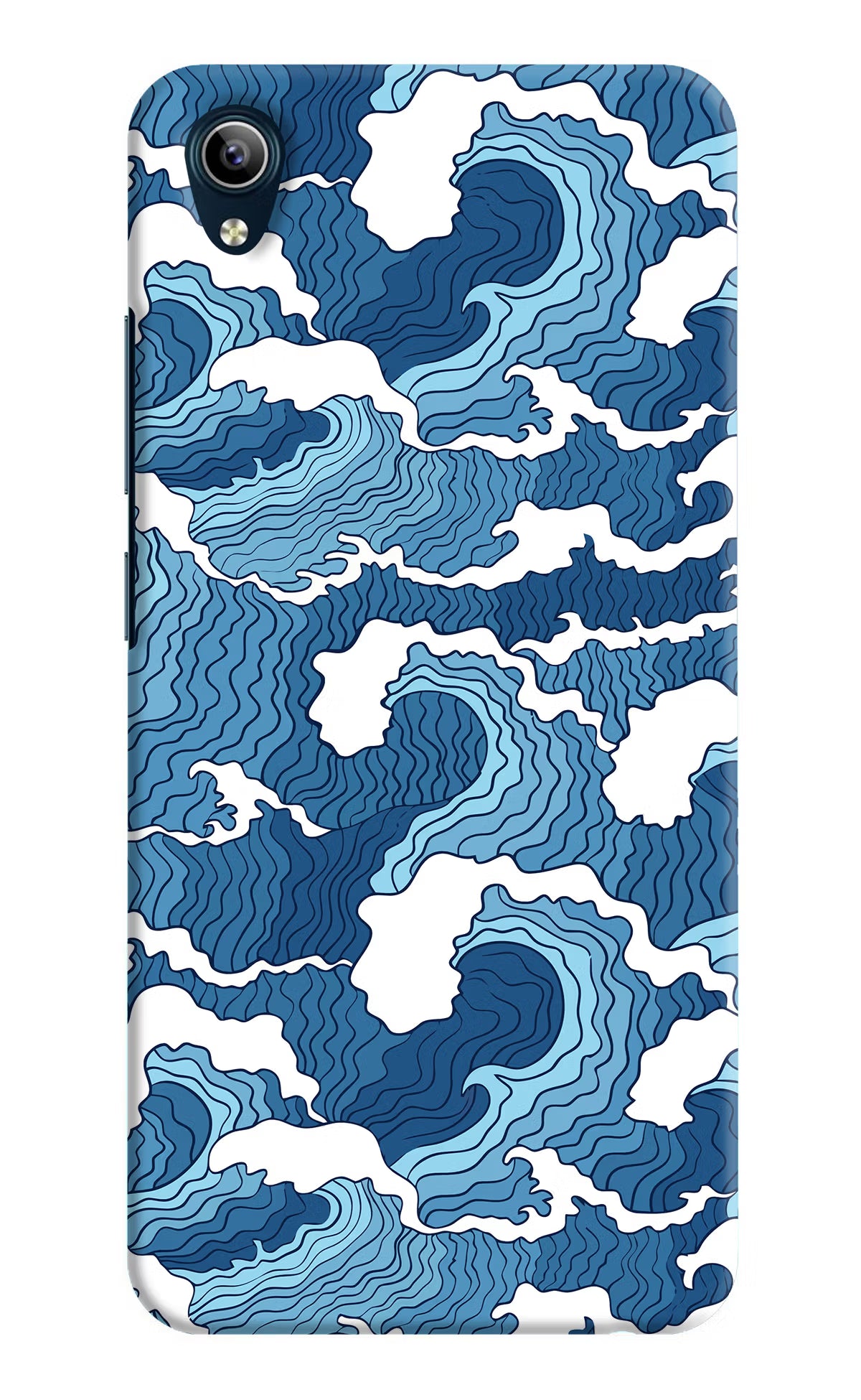 Blue Waves Vivo Y91i/Y1s Hard Case Back Cover by Casekaro