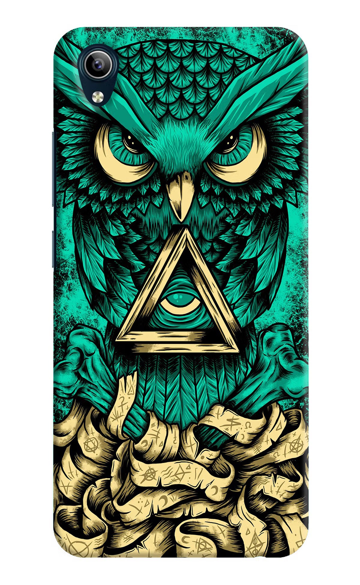 Green Owl Vivo Y91i/Y1s Hard Case Back Cover by Casekaro