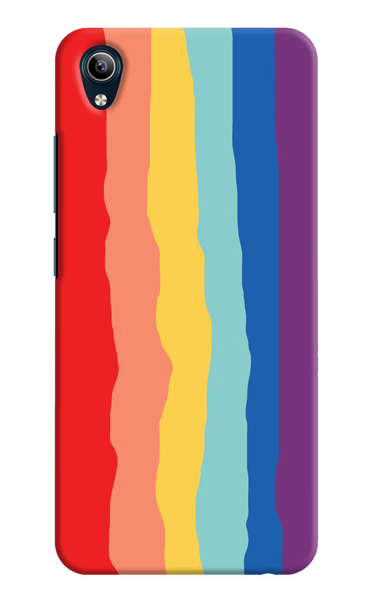 Rainbow Vivo Y91i/Y1s Hard Case Back Cover by Casekaro