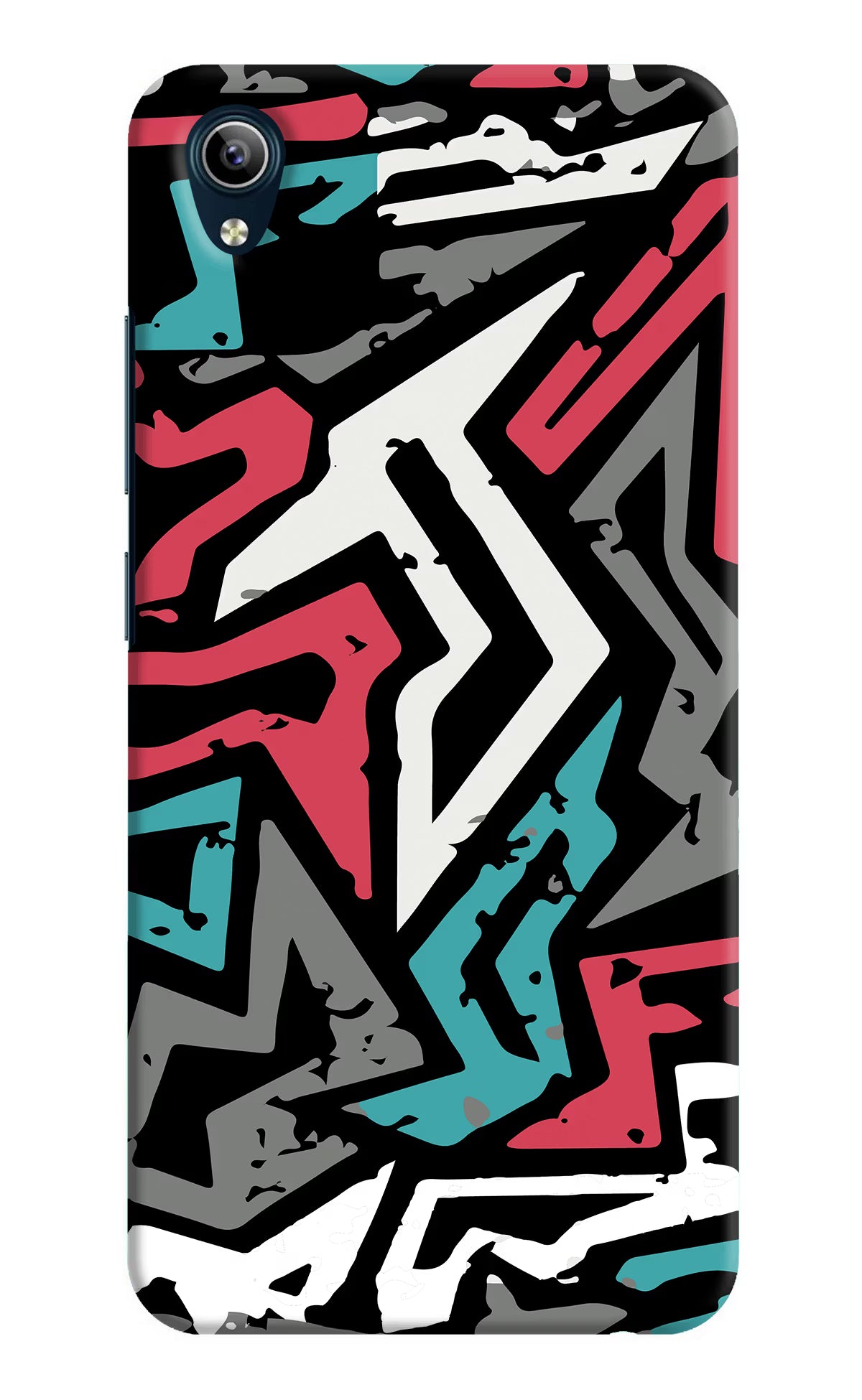 Geometric Graffiti Vivo Y91i/Y1s Hard Case Back Cover by Casekaro