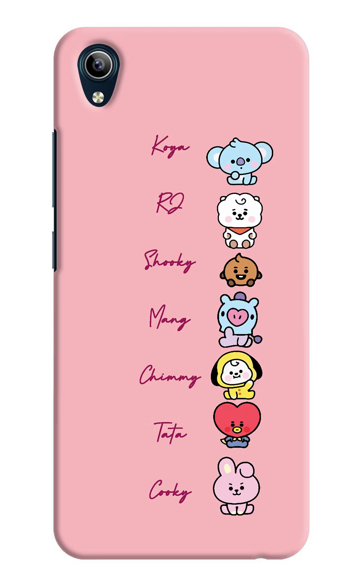 BTS names Vivo Y91i/Y1s Hard Case Back Cover by Casekaro