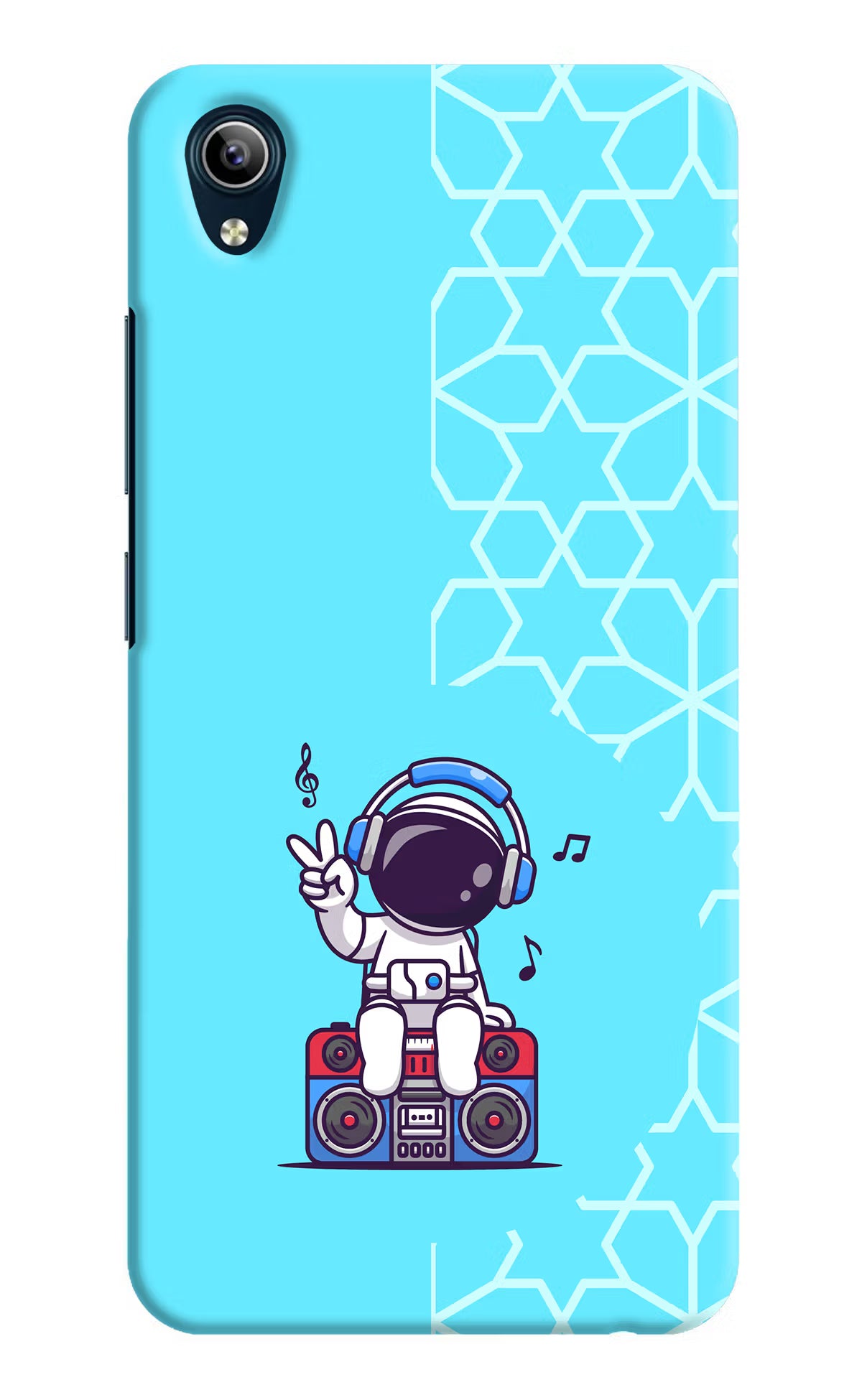 Cute Astronaut Chilling Vivo Y91i/Y1s Hard Case Back Cover by Casekaro