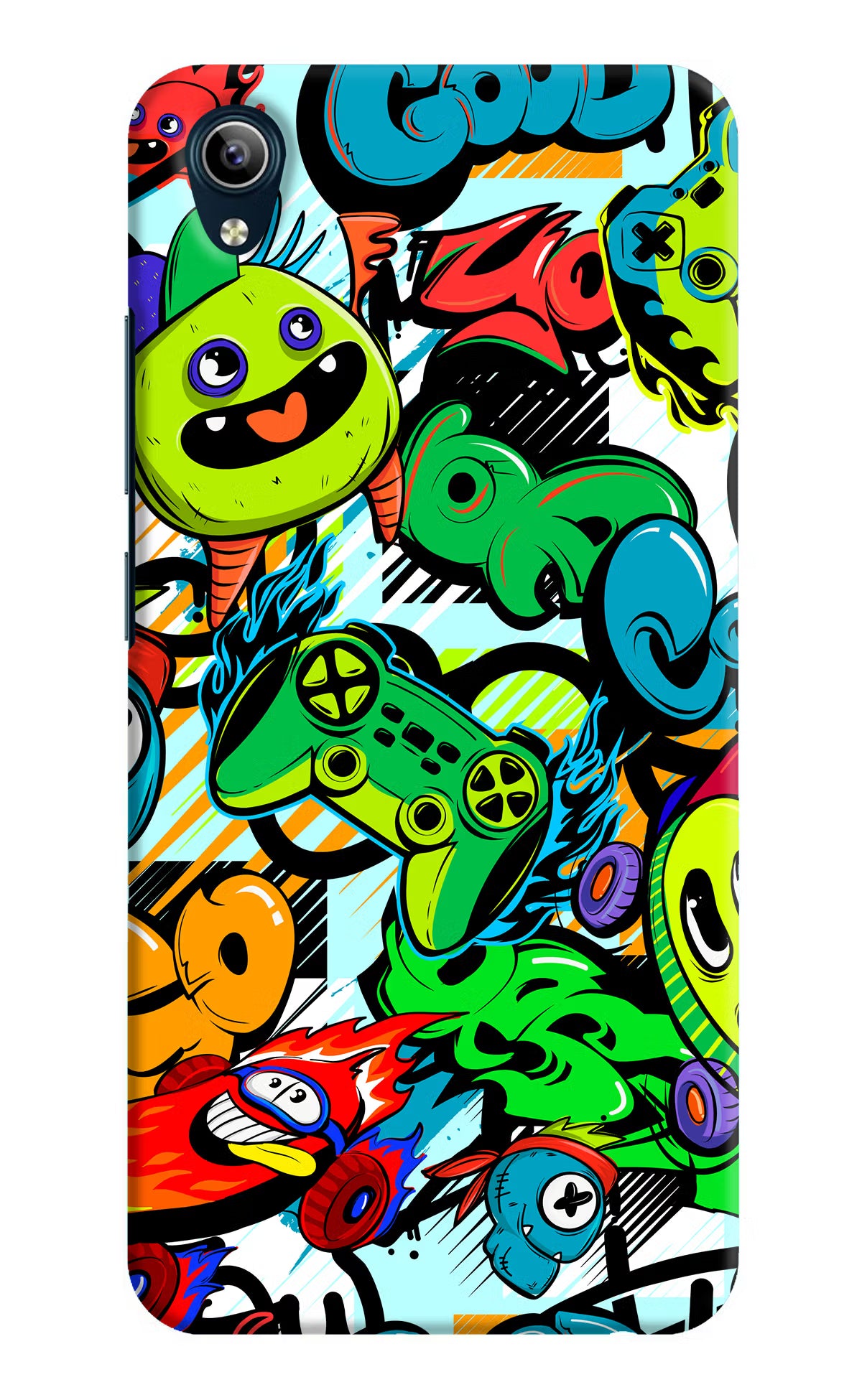 Game Doodle Vivo Y91i/Y1s Hard Case Back Cover by Casekaro