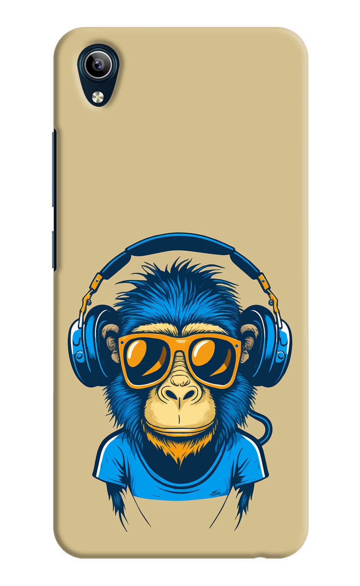 Monkey Headphone Vivo Y91i/Y1s Hard Case Back Cover by Casekaro