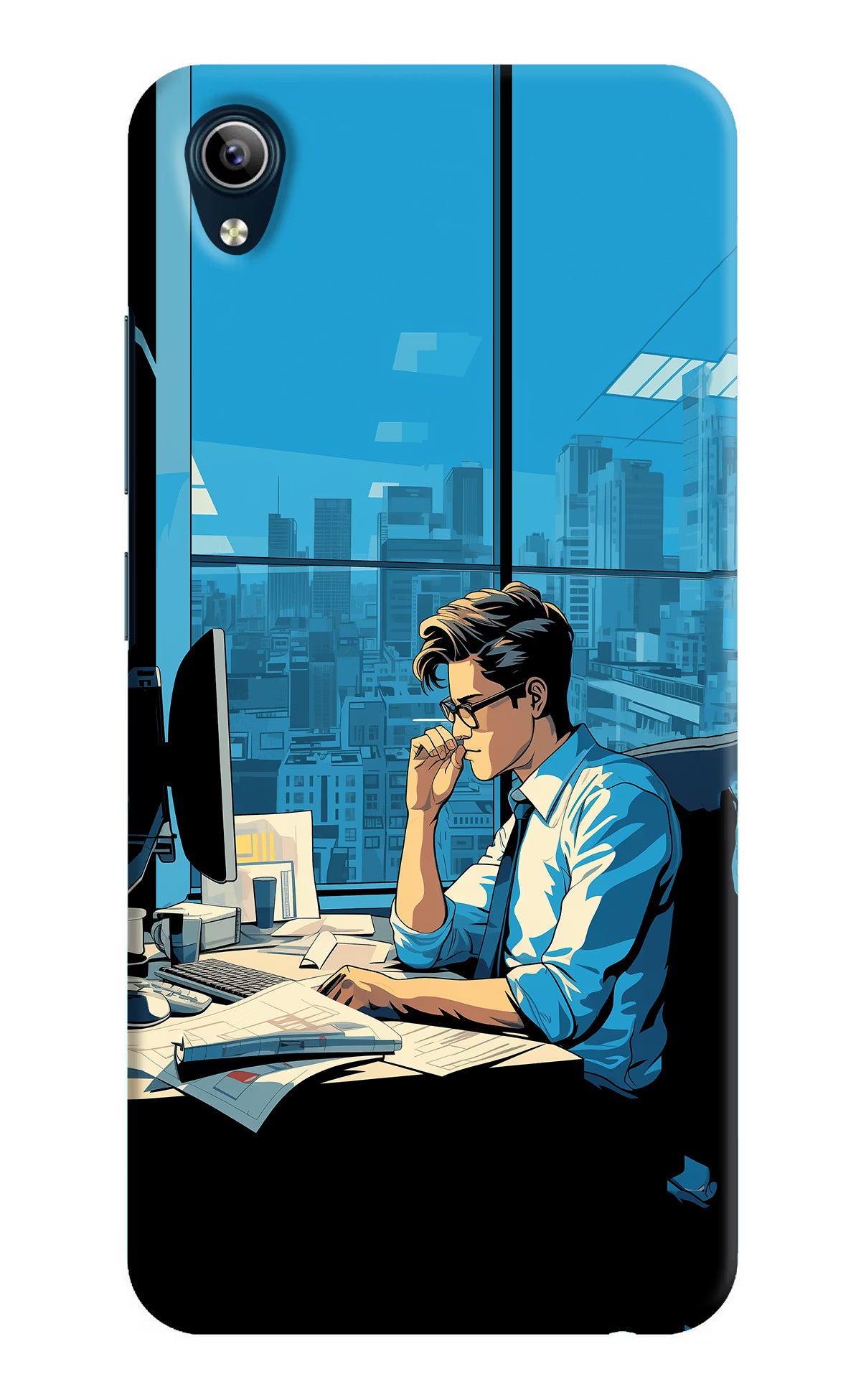 Focused Hustler (AI Generated) Vivo Y91i/Y1s Hard Case Back Cover by Casekaro