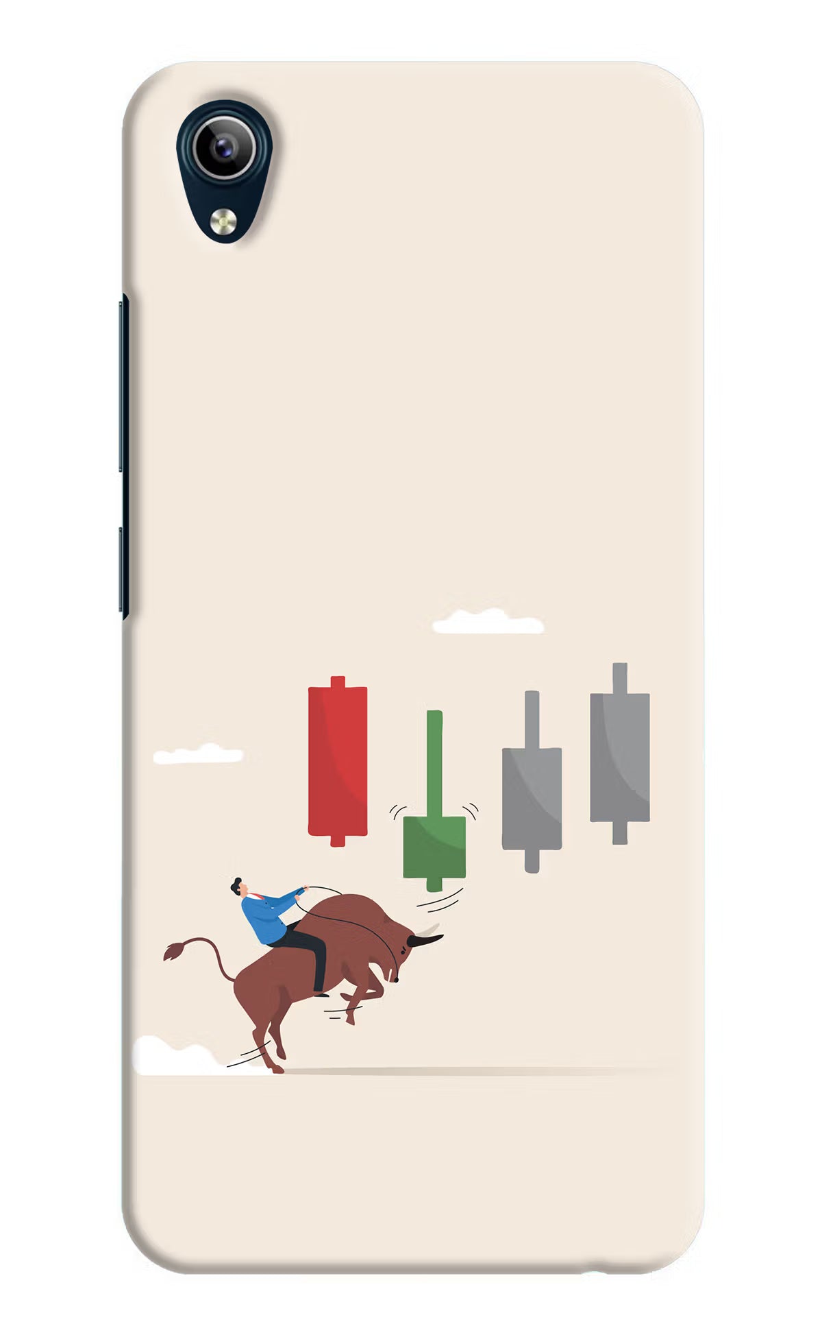 Bull Trading Momentum Vivo Y91i/Y1s Hard Case Back Cover by Casekaro