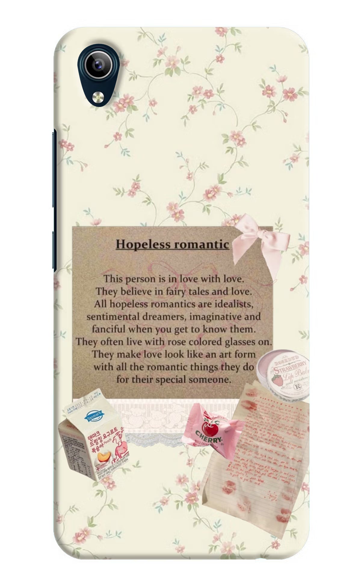 Hopeless Romantic Vivo Y91i/Y1s Hard Case Back Cover by Casekaro