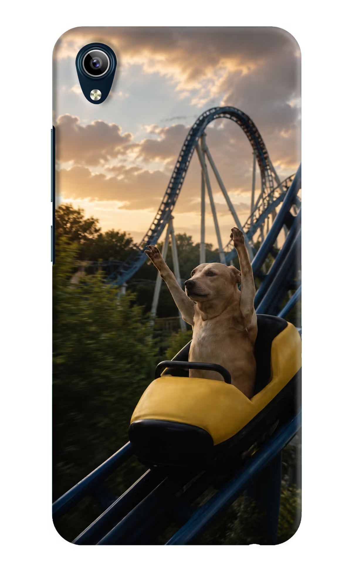 Rollercoaster Dog Vivo Y91i/Y1s Back Cover