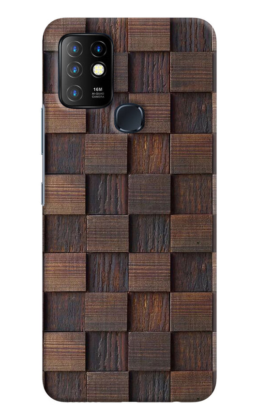 Wooden Cube Design Infinix Hot 10 Hard Case Back Cover by Casekaro
