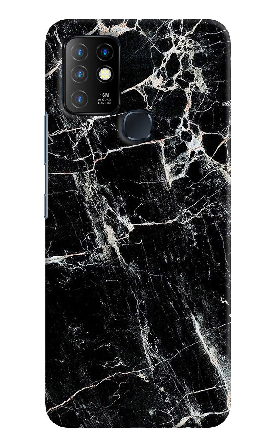Black Marble Texture Infinix Hot 10 Back Cover, Hard case