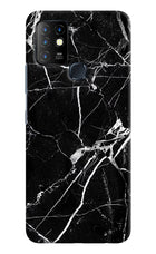 Black Marble Pattern Infinix Hot 10 Hard Case Back Cover by Casekaro