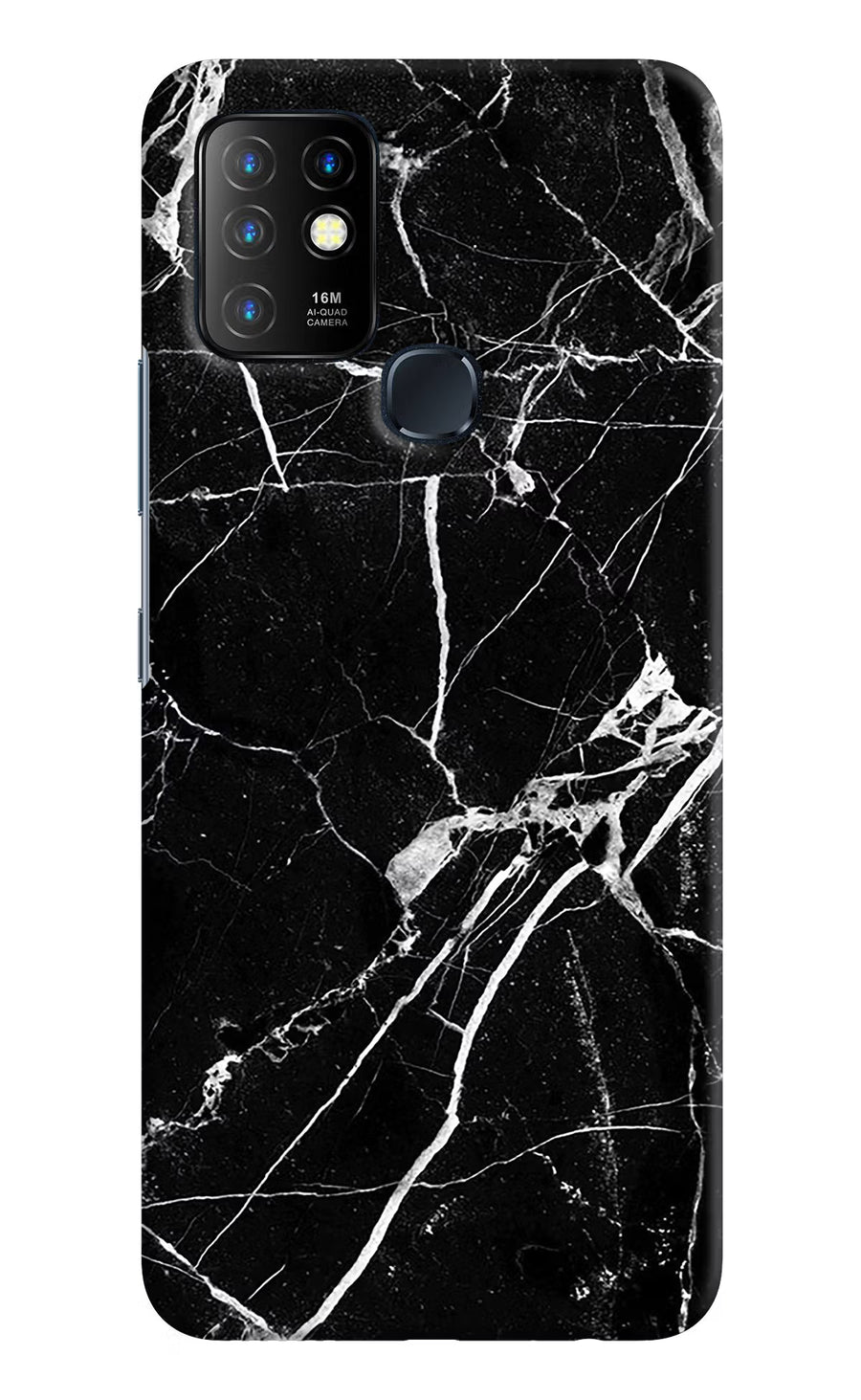 Black Marble Pattern Infinix Hot 10 Back Cover, Hard case