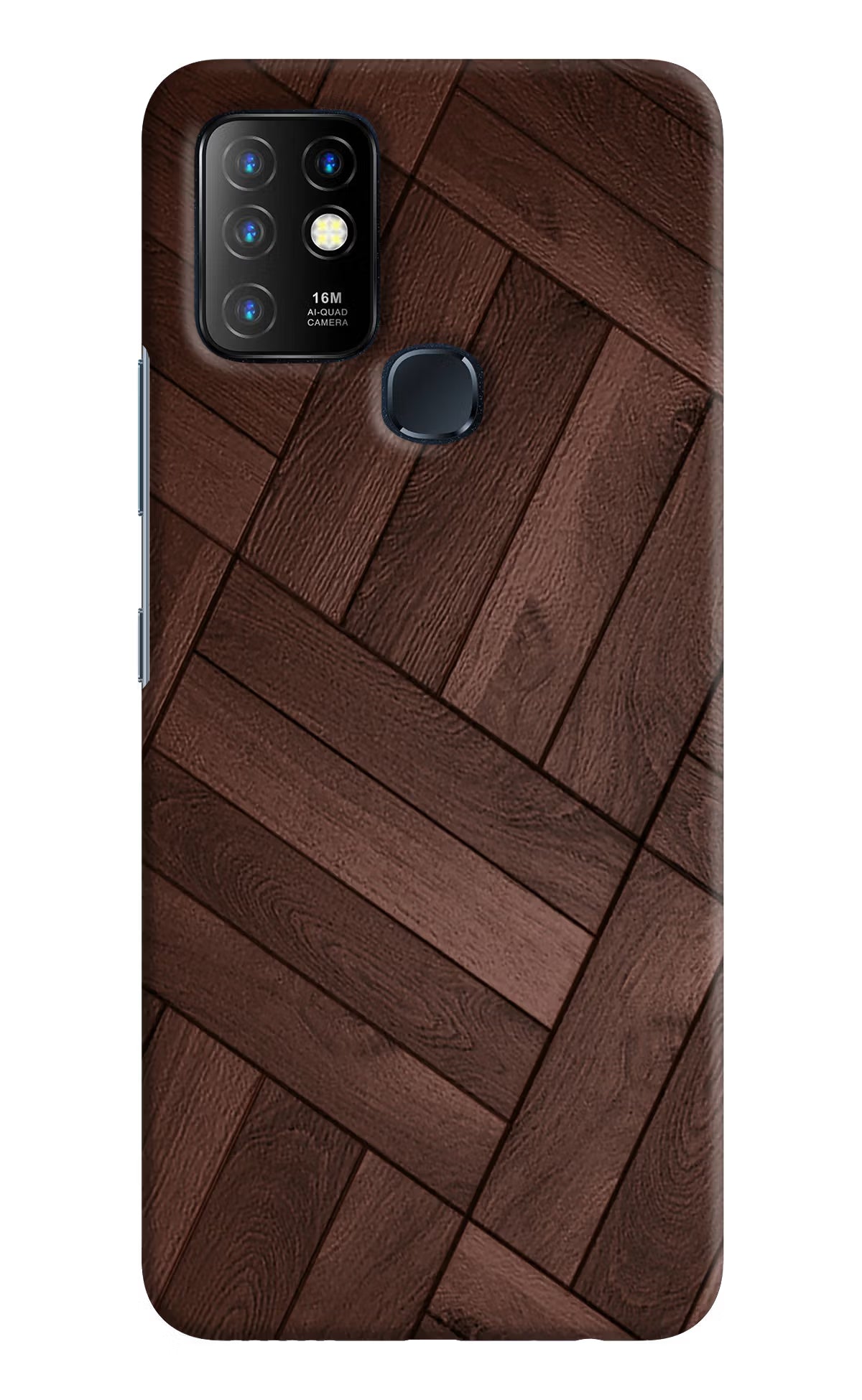 Wooden Texture Design Infinix Hot 10 Hard Case Back Cover by Casekaro