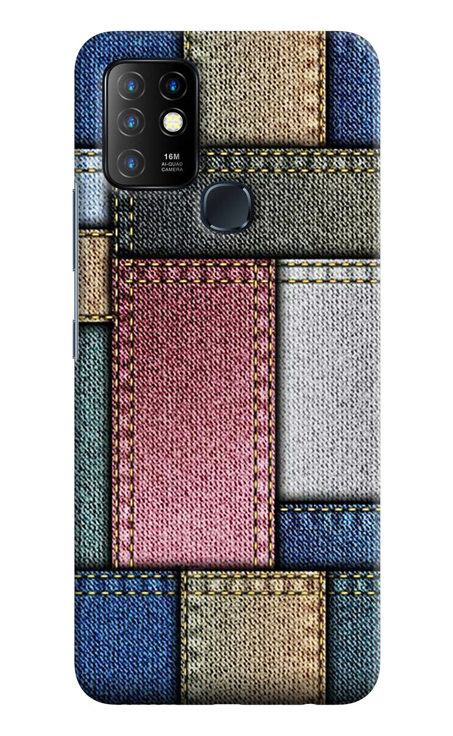 Multicolor Jeans Infinix Hot 10 Back Cover, Hard case