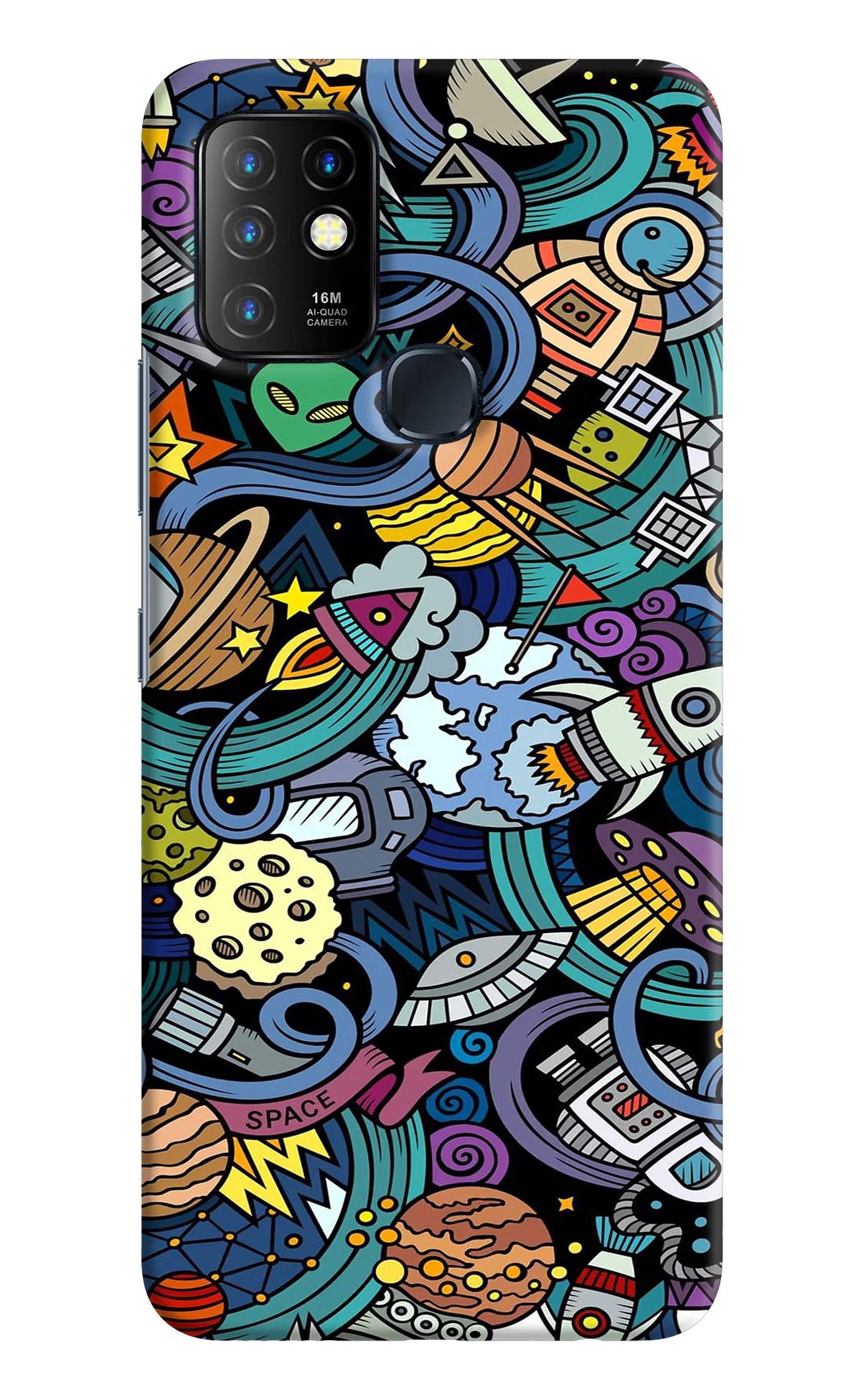 Space Abstract Infinix Hot 10 Hard Case Back Cover by Casekaro